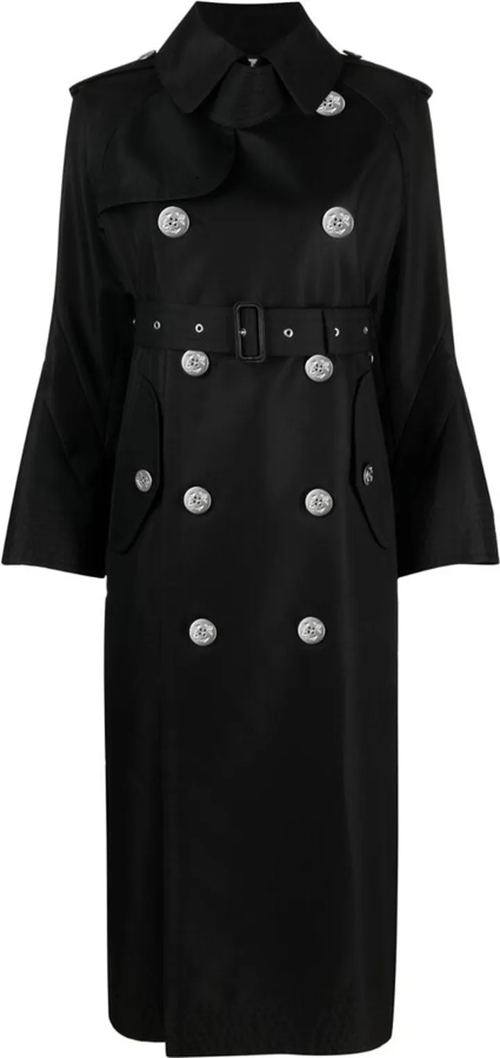Gabardine cotton-blend trenchcoat
