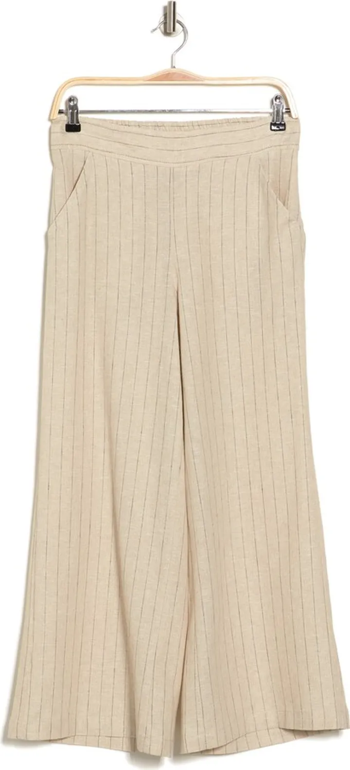 Linen & Cotton Crop Wide Leg Pants