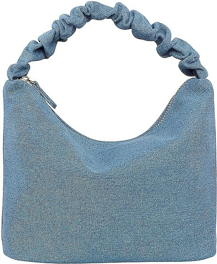 Denim Scrunch Handle Bag