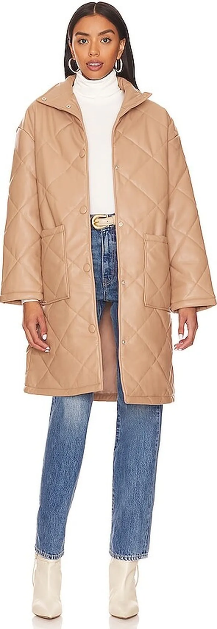 Giselle Faux Leather Coat