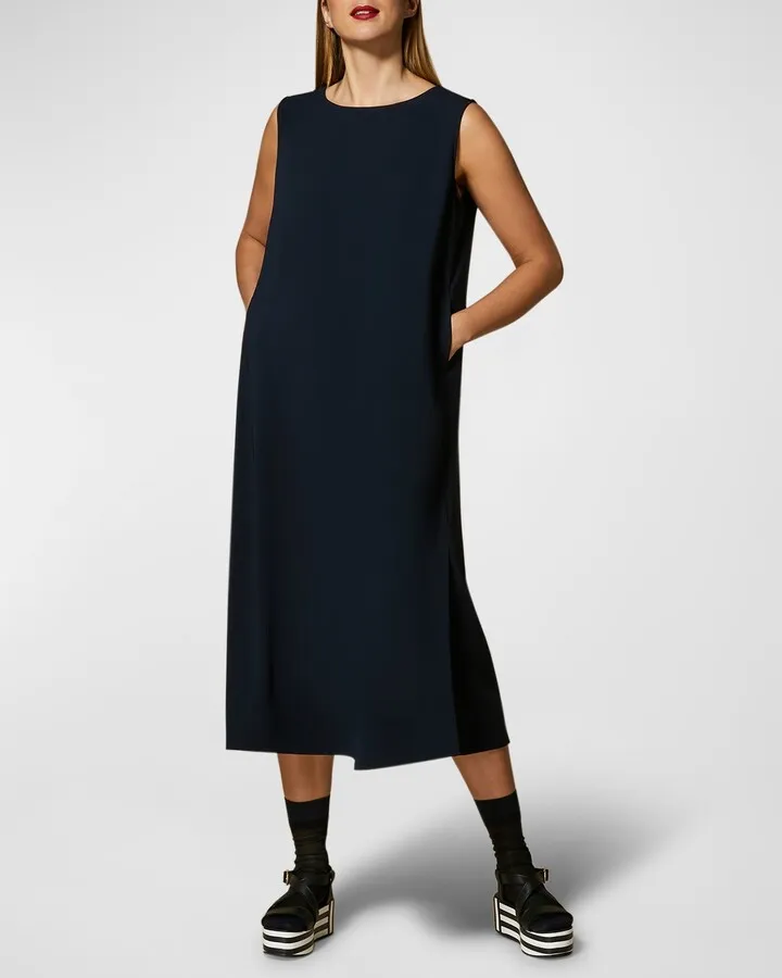 Plus Size Damina Sleeveless Crewneck Midi Dress