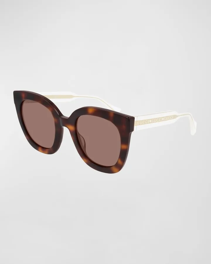 Colorblock Acetate Square Sunglasses