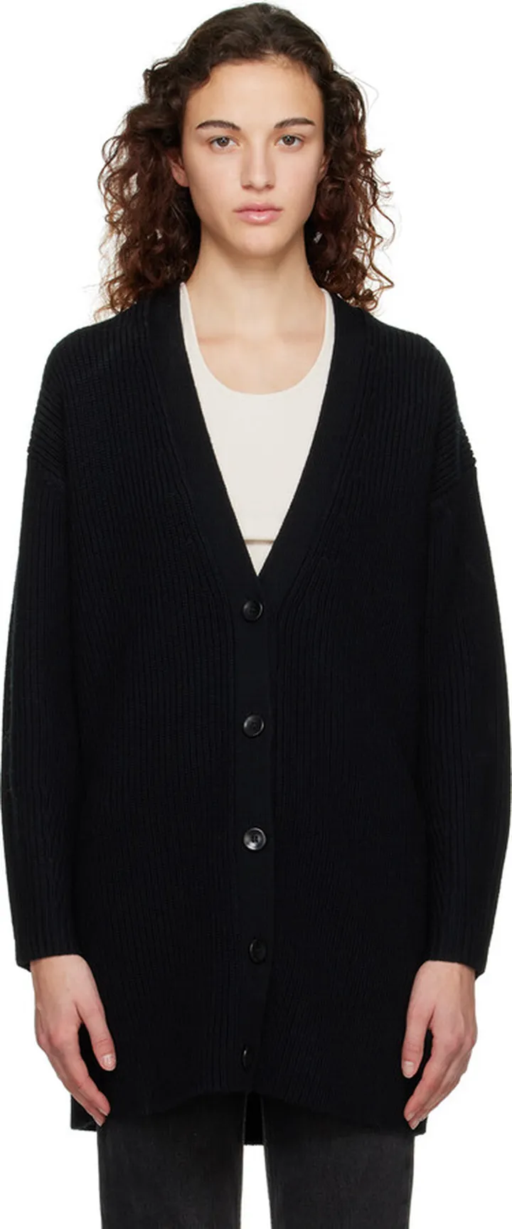Proenza Schouler Black Proenza Schouler White Label Cashfeel Cardigan