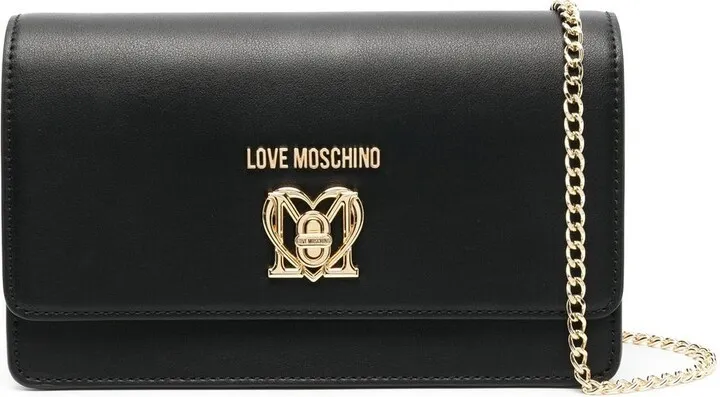 Heart Logo-Plaque Crossbody Bag