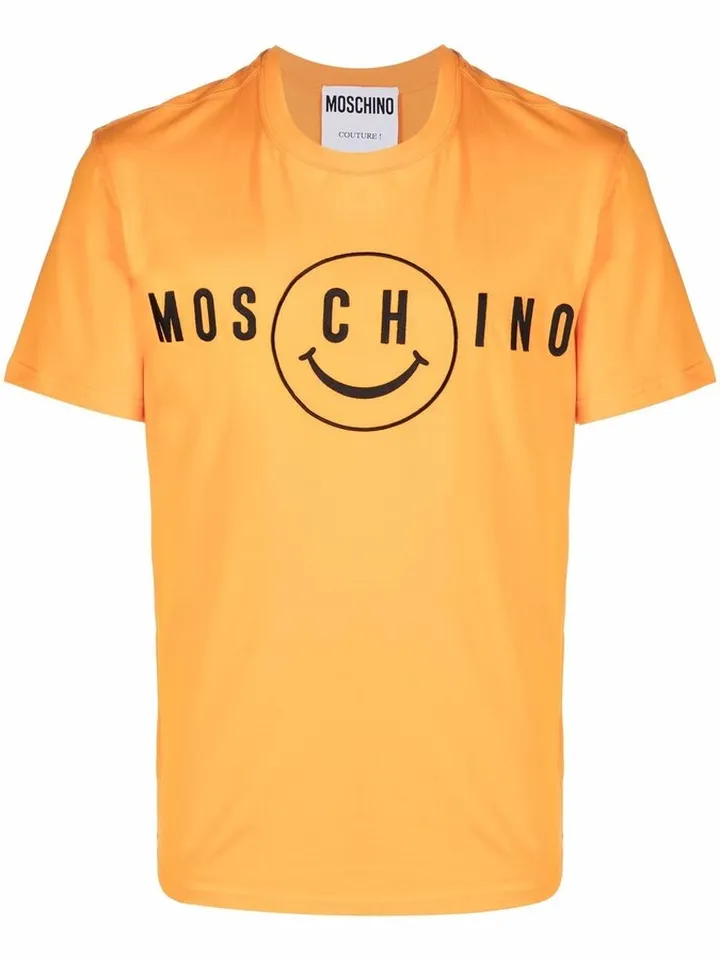 smiley-logo print T-shirt