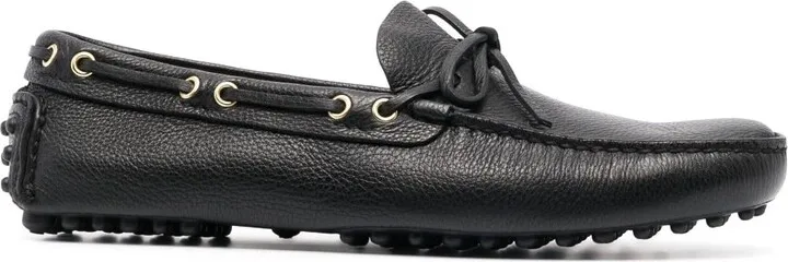 Lace-Up Leather Loafers