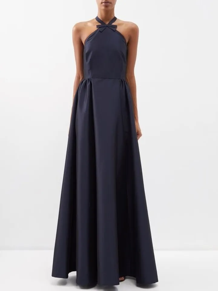 Jones Bow-appliqué Taffeta Gown