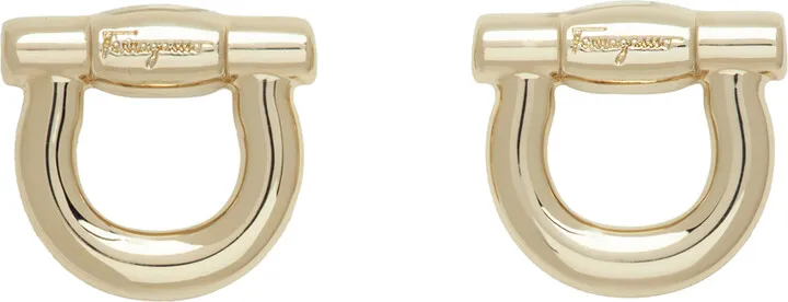Ferragamo Gold Gancini Cufflinks