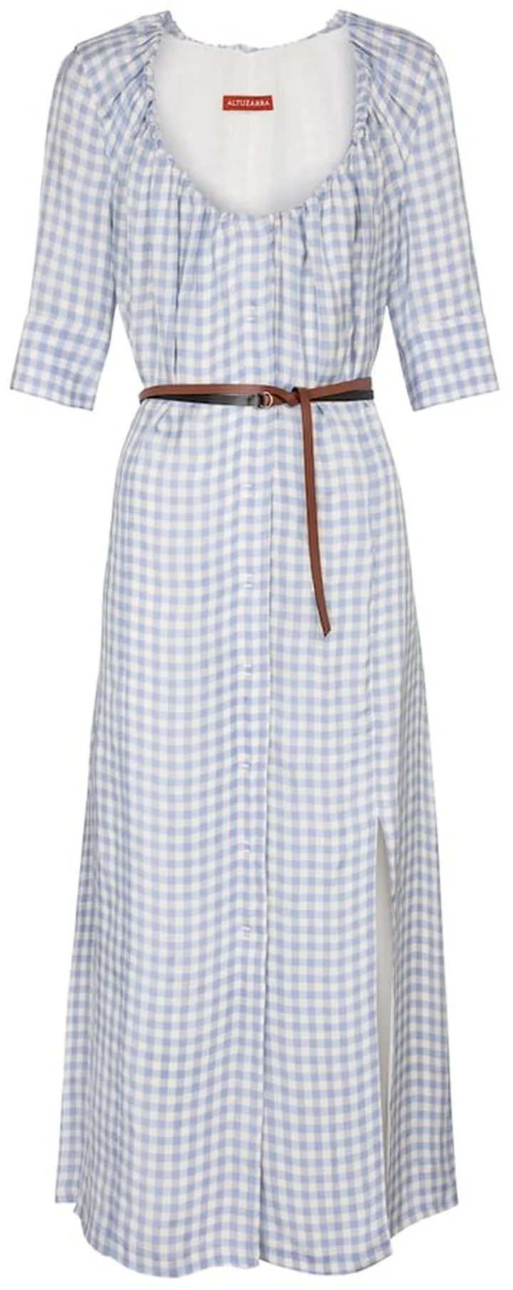 Giselda gingham midi dress