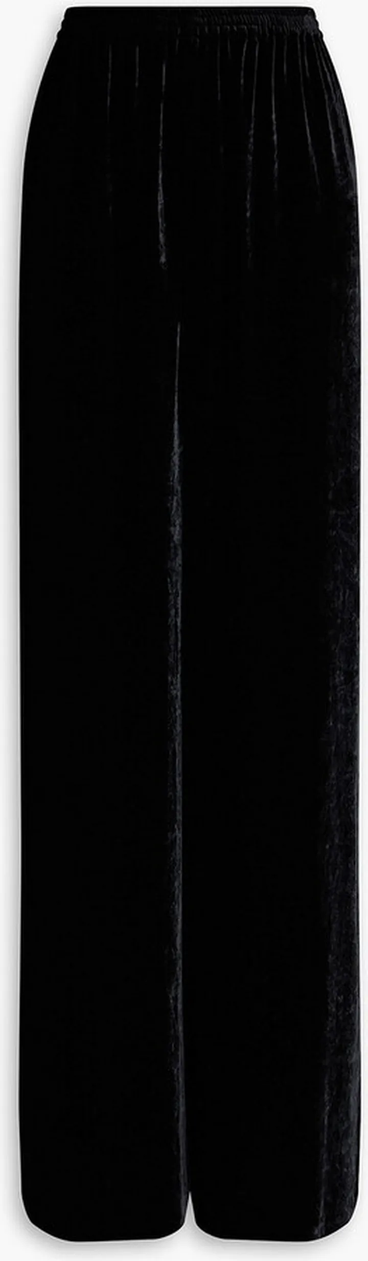 Velvet wide-leg pants