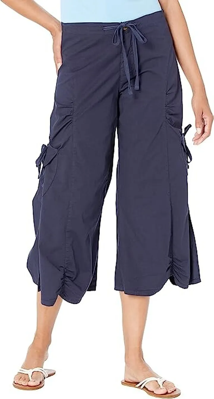 XCVI Cargo Gaucho Crop (Navy) Women's Capri