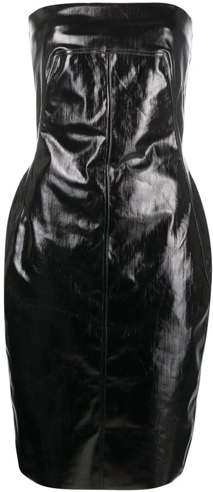 Square-Neck Strapless Dress