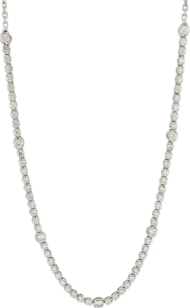 18K White Gold Diamond Necklace - 1.91ct.