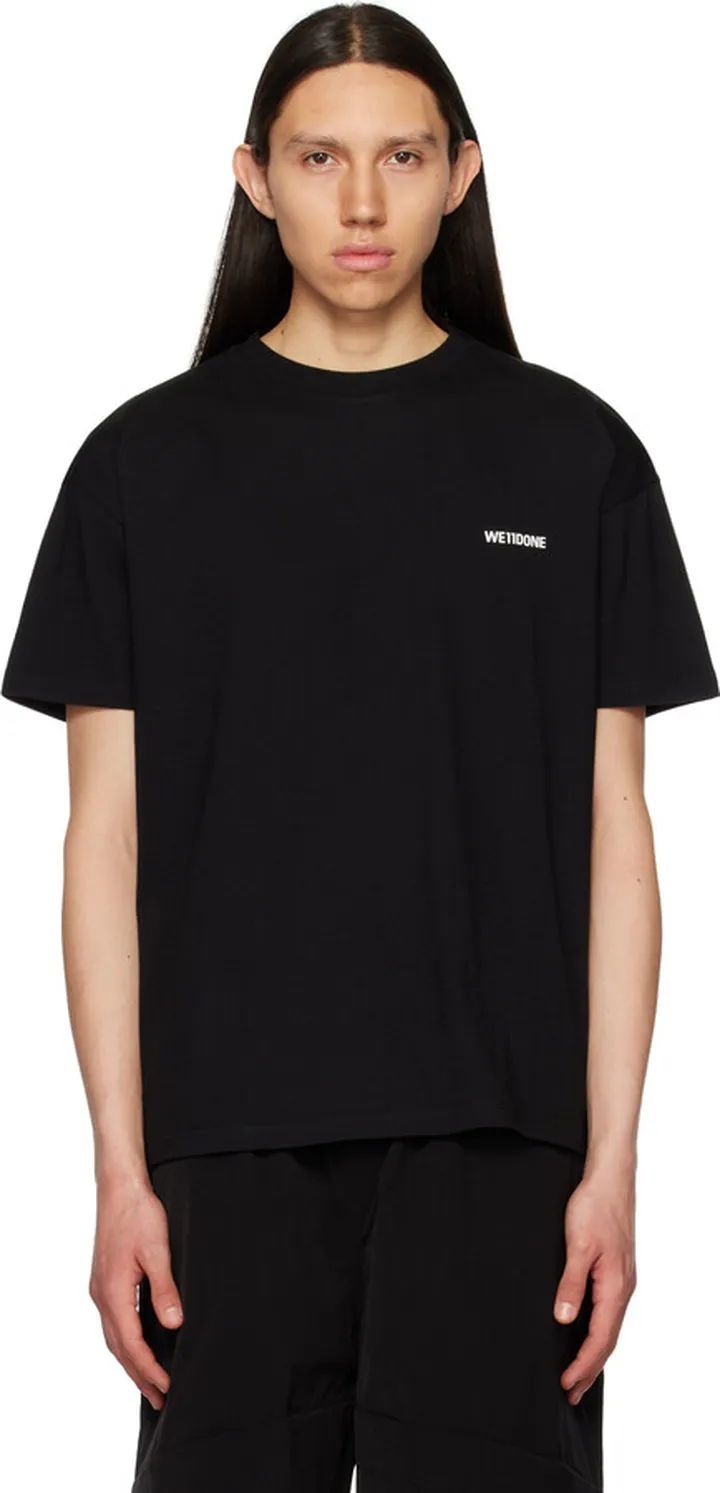 We11done Black Printed T-Shirt