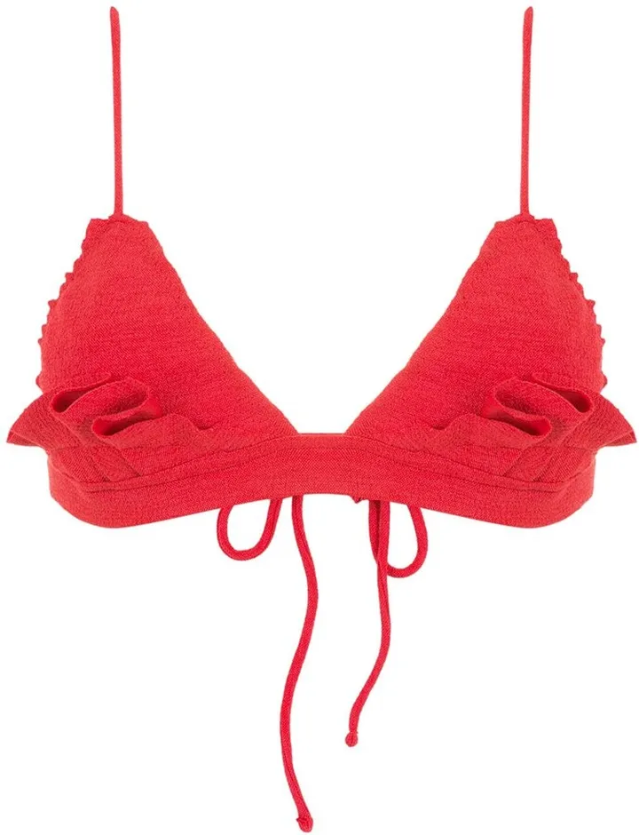 Winni ruffle-embellished bikini top