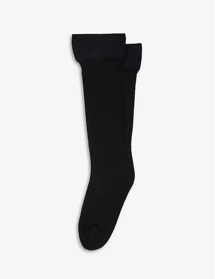 Womens 3009 Black Matt Deluxe 20 Denier Knee-highs