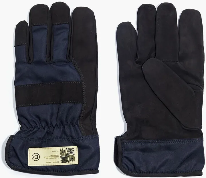 Guanti shell-paneled leather gloves