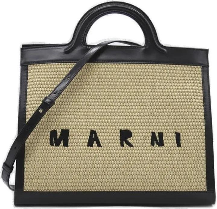 Marni Logo Embroidered Summer Tote Bag