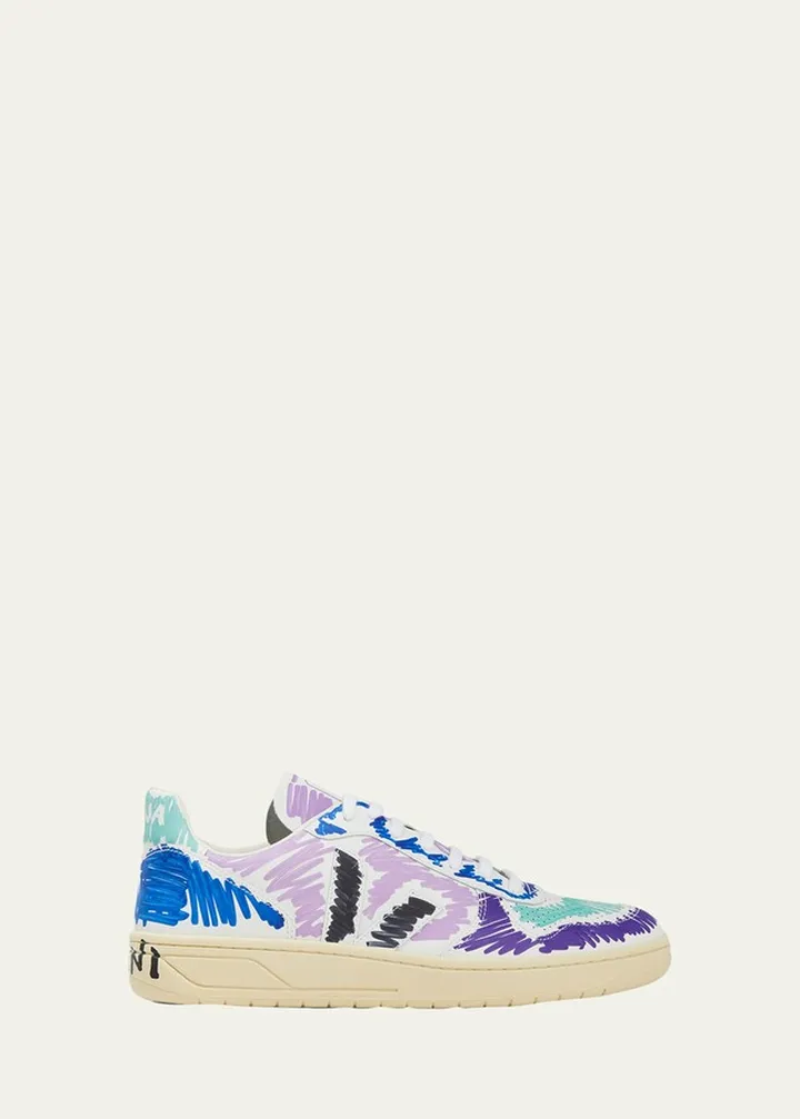 x VEJA Men's Multicolor Scribble Low-Top Sneakers
