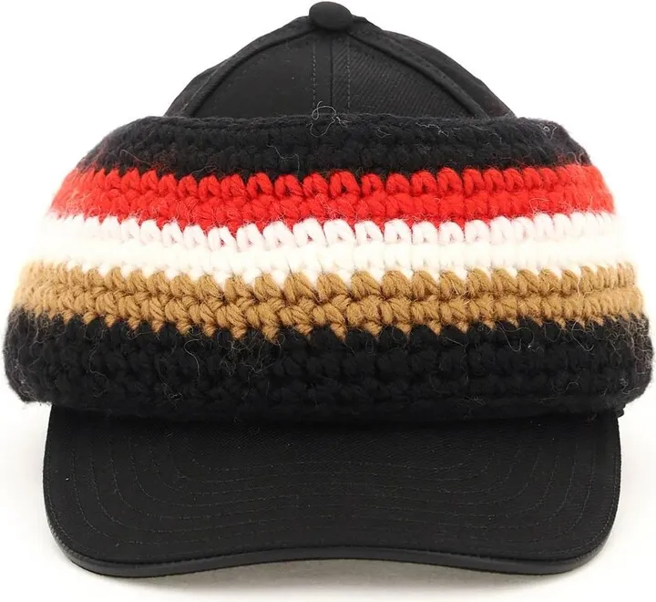 Burberry Baseball Cap With Knit Headband