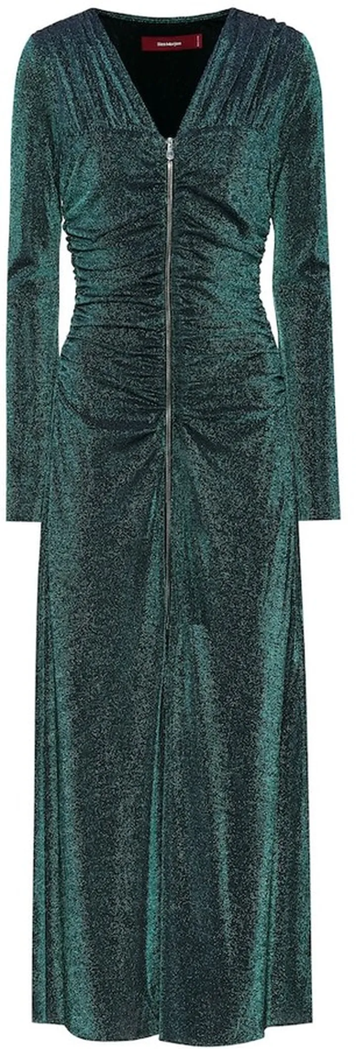 Jade metallic midi dress