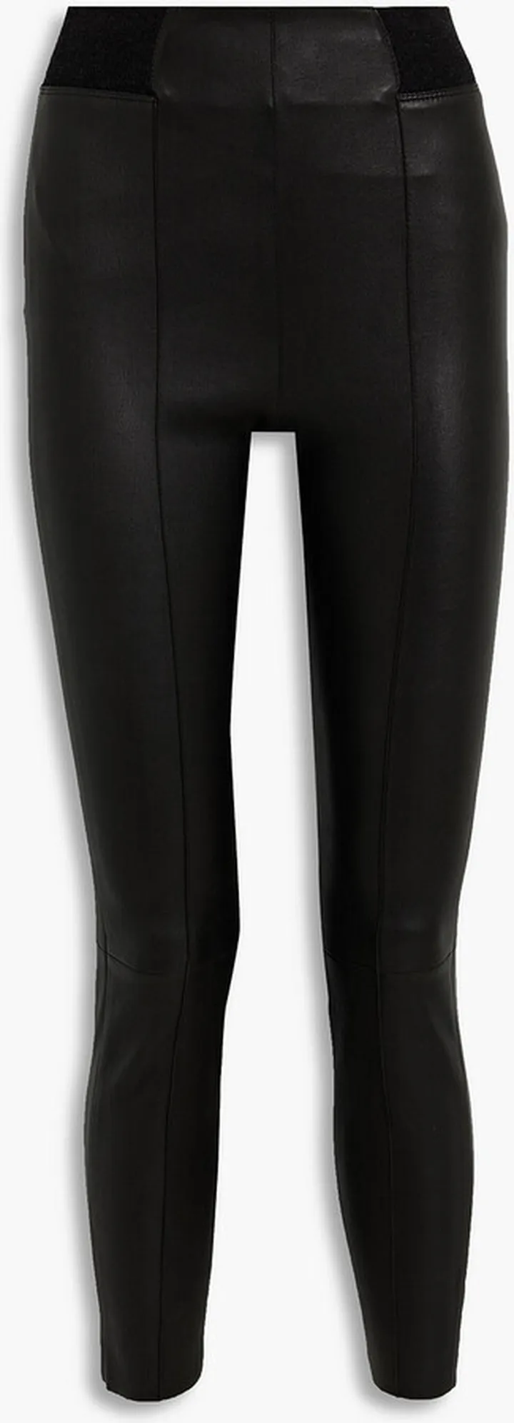 Cropped leather leggings