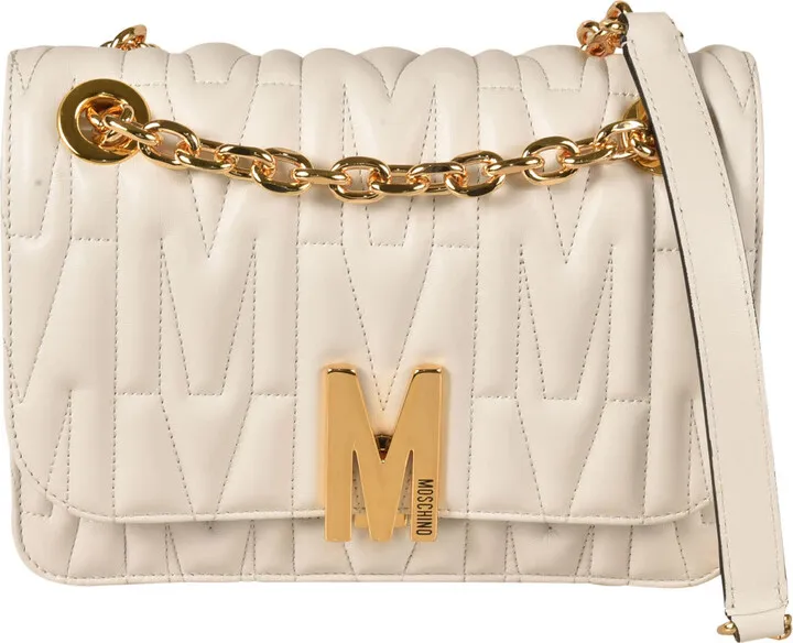 Logo Plaque Quilted Shoulder Bag