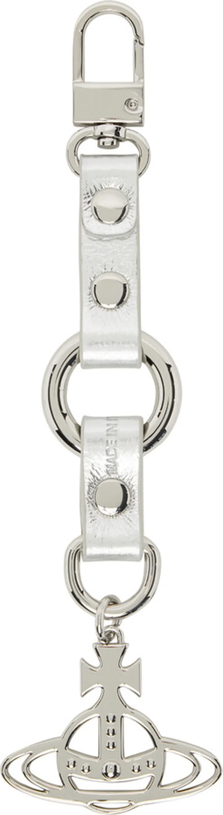 Vivienne Westwood Silver Crinkle Keychain