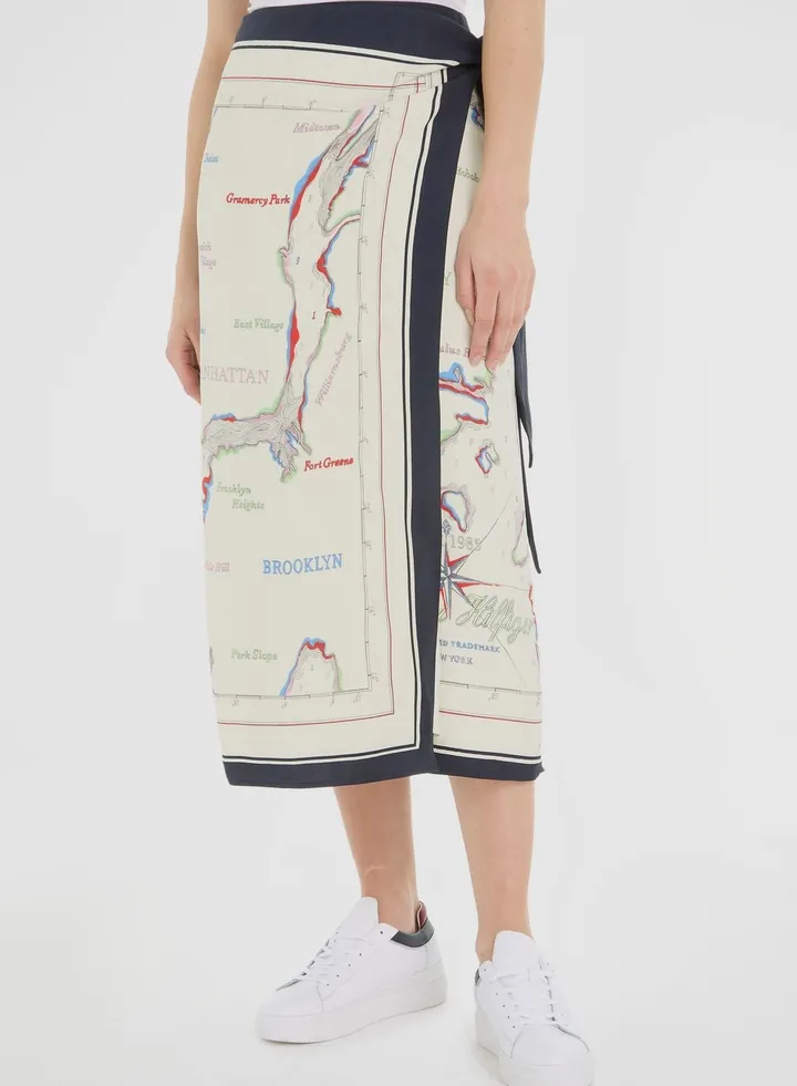 High Waist Printed Skirt