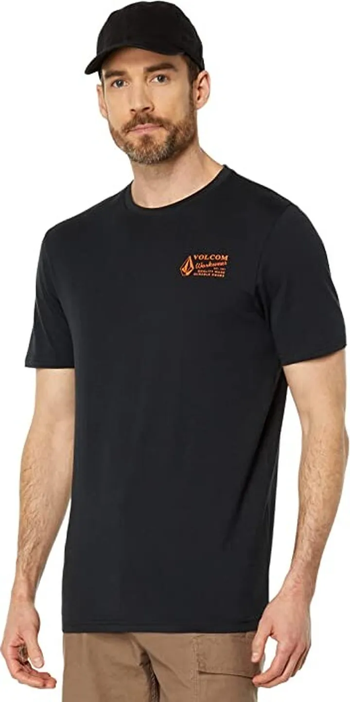 Volcom Workwear Short Sleeve Tee (Black) Men's Clothing
