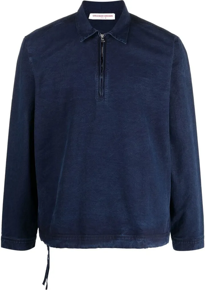 Oglio half-zip denim smock jacket