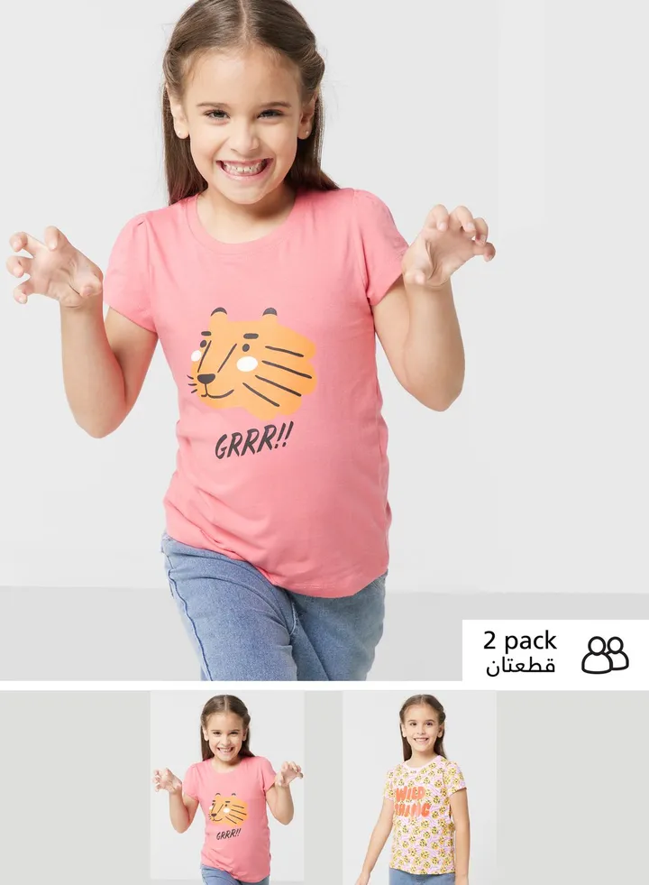 Girls 2 Pack T-Shirt