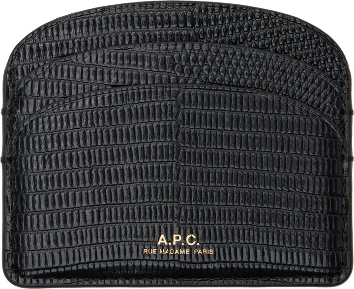 A.P.C. Black Demi-Lune Card Holder