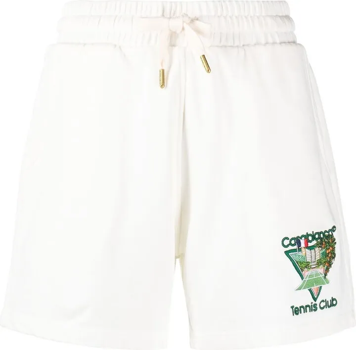 Tennis Club icon-embroidered sweatshorts