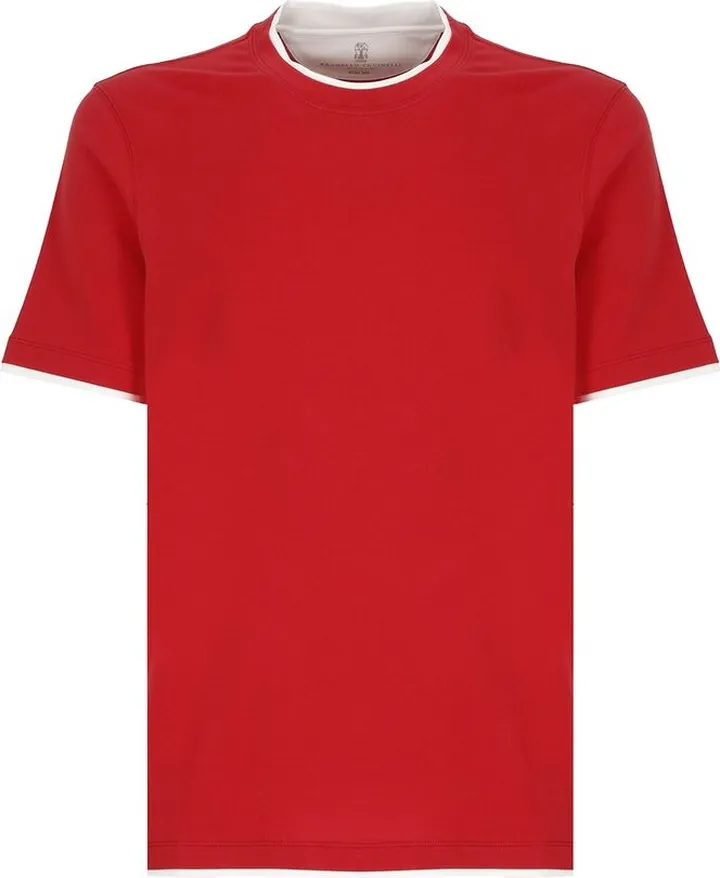 Brunello Cucinelli Logo Embroidered T-Shirt