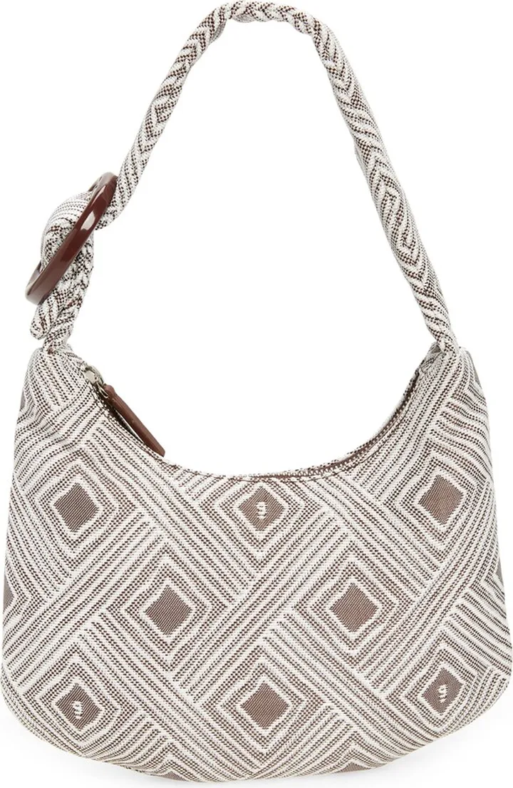 Small Lisa Jacquard Shoulder Bag