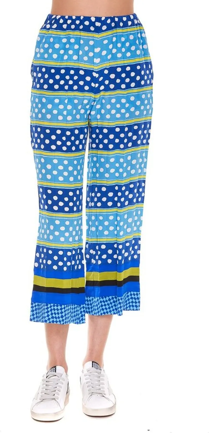 Marni Striped Polka Dot Cropped Trousers
