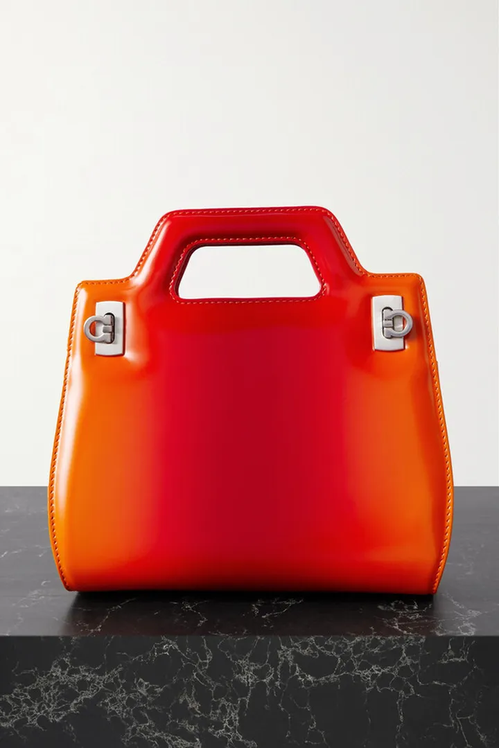 Ferragamo - Wanda Mini Degradé Leather Tote - Orange