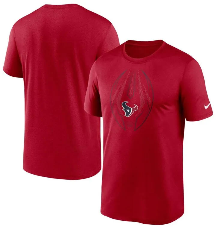 Men's Big and Tall Red Houston Texans Team Legend Icon Performance T-shirt