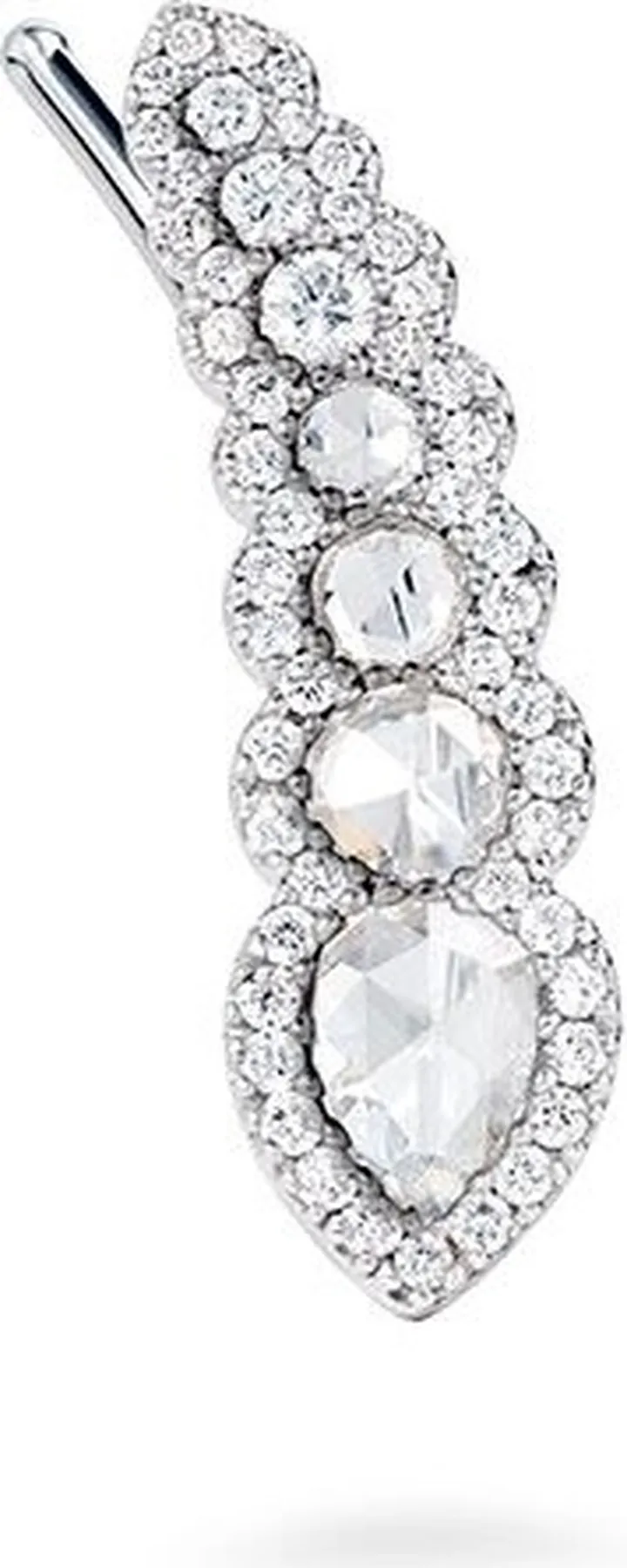 Rose Cut diamond ear climber