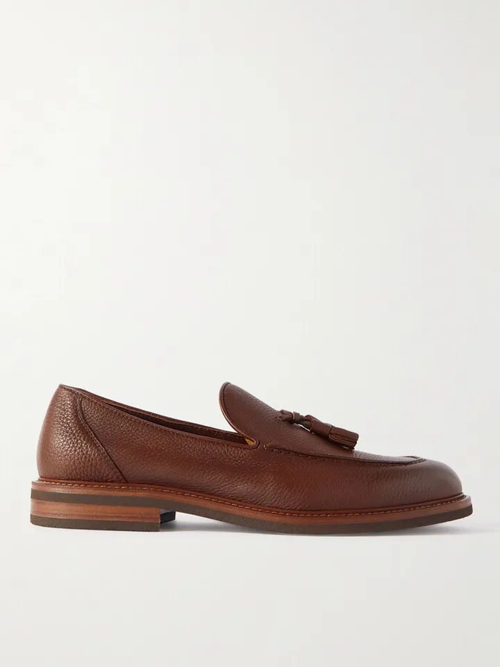 Tasselled Full-Grain Leather Loafers