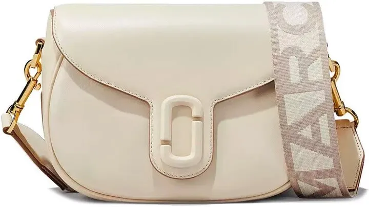 Marc Jacobs The J Marc Large Saddle Beige Crossbody Bag
