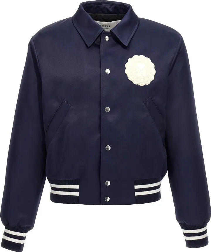 Logo Patch Bomber Jacket