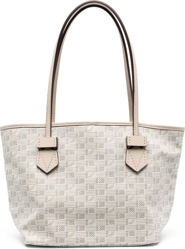 Logo-Print Faux-Leather Tote Bag
