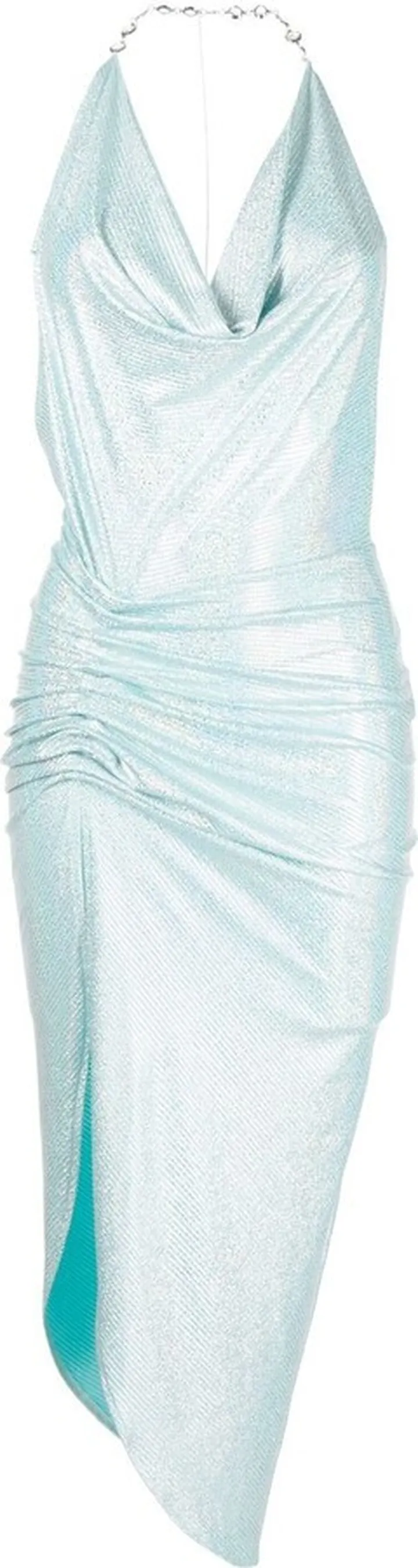 Pauline Ariel halterneck ruched midi dress