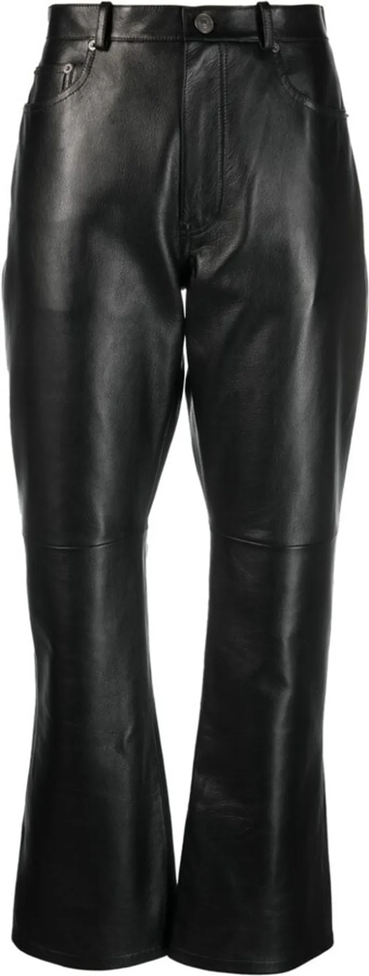 High Waist Leather Trousers