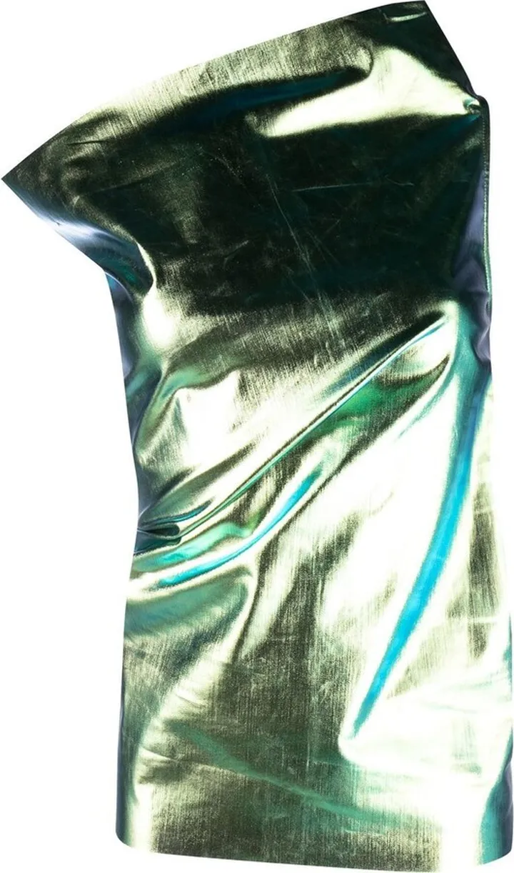 Athena metallic one-shoulder dress