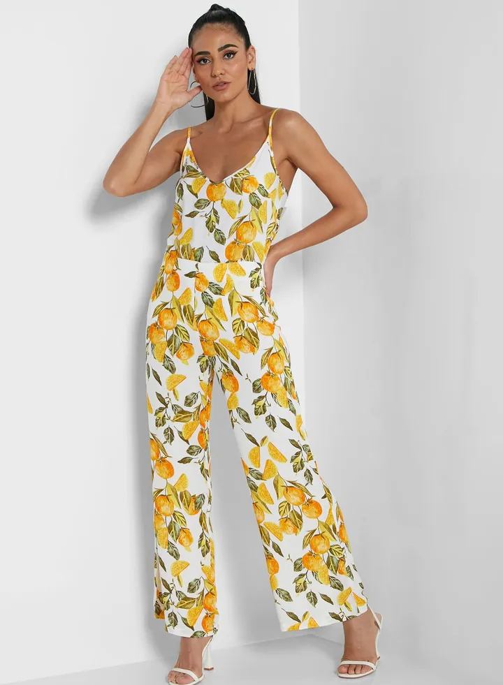 Wide Leg Printed Pants