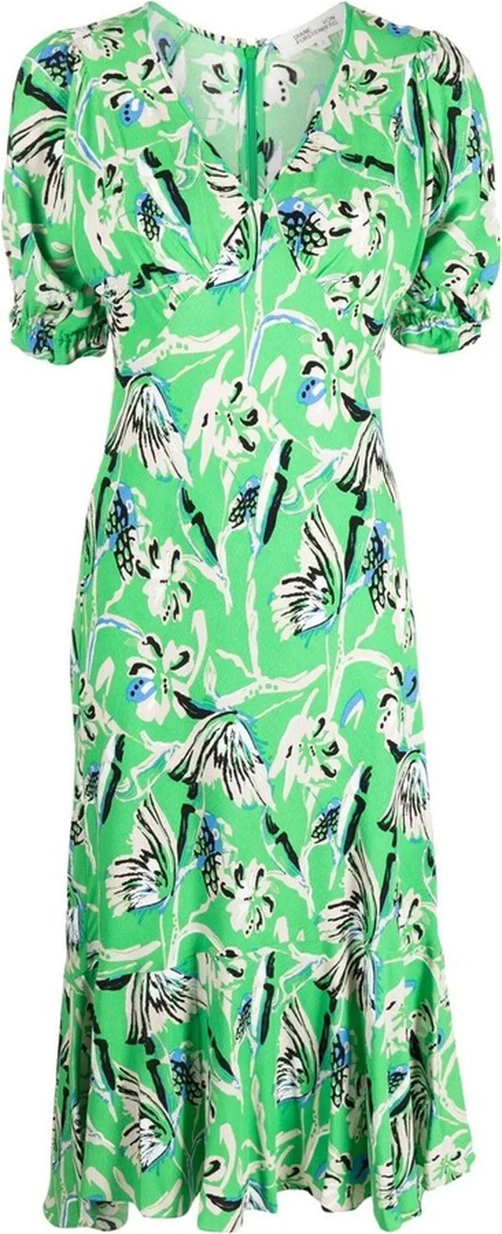 Floral-Print Midi Dress