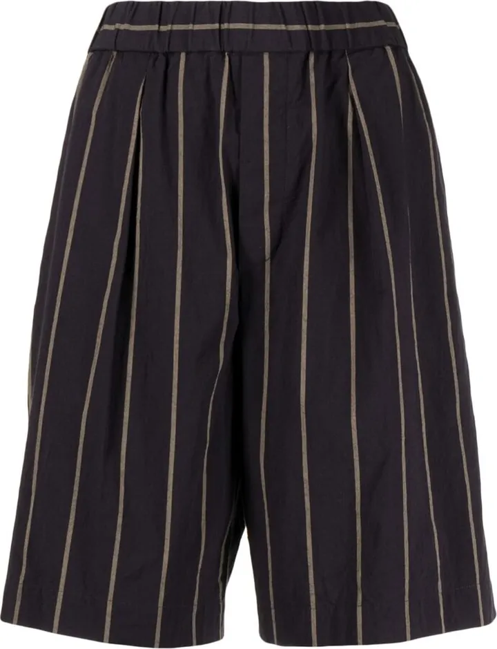 Striped Knee-Length Shorts